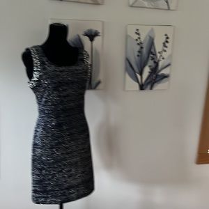 Silver and dark blue sparkly dress with jewels
